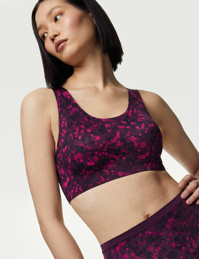 Marks & Spencer Floral Flexifit Non Wired Bralette - Purple