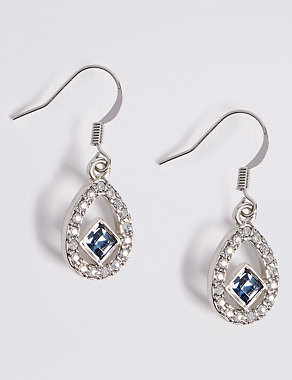 Floating Square Drop Earrings MADE WITH SWAROVSKI® ELEMENTS Image 2 of 3