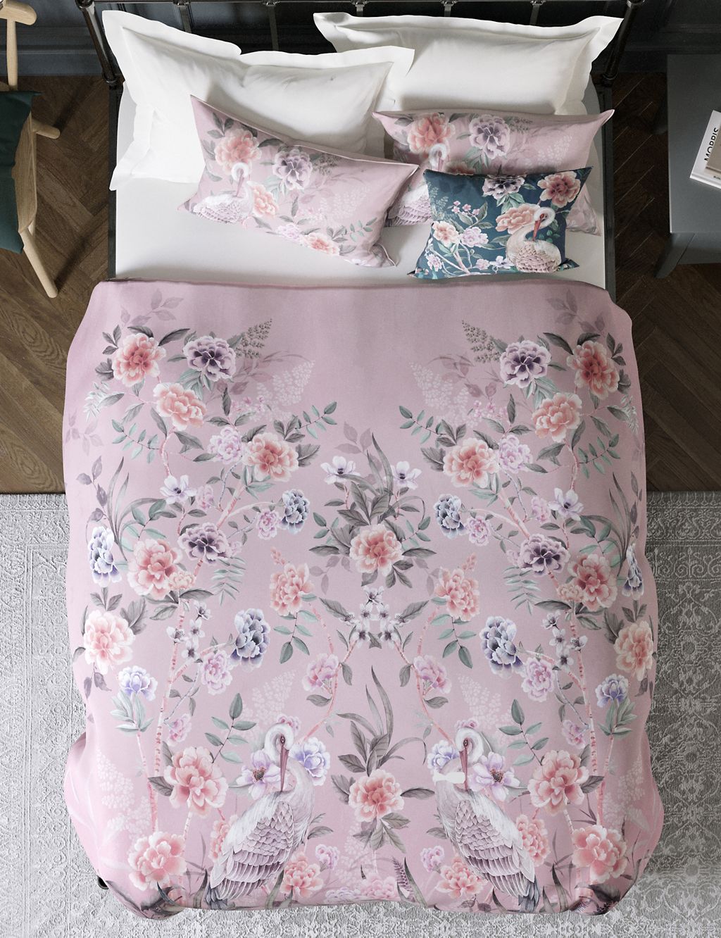 Flora Chinoiserie Sateen Bedding Set 3 of 3