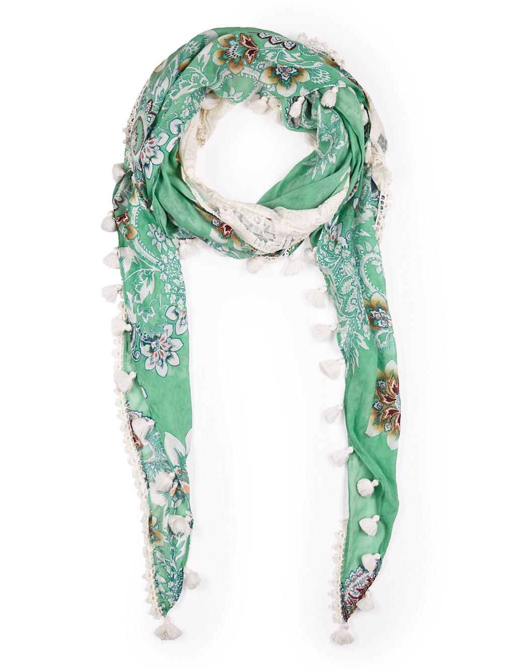 Floral & Paisley Print Scarf 3 of 3
