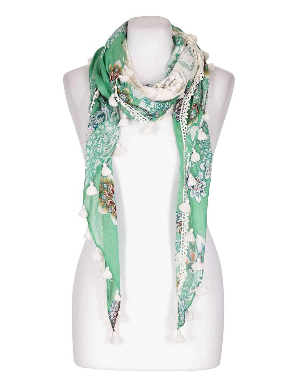 Floral & Paisley Print Scarf 2 of 3