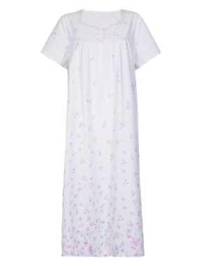 Floral & Spotted Nightdress Image 2 of 5