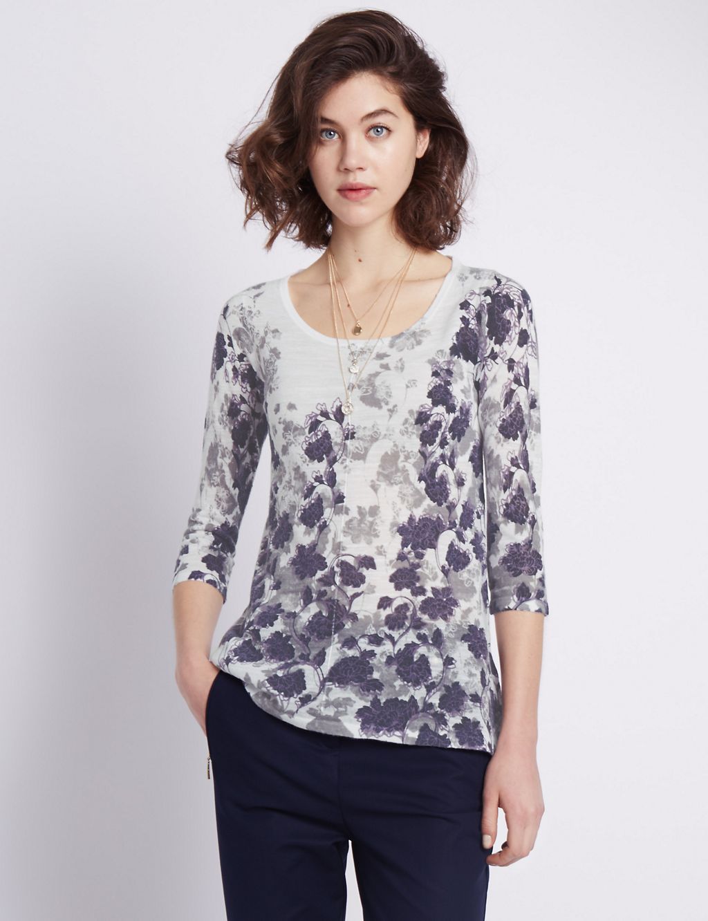 Floral A-Line Jumper with Linen 3 of 3