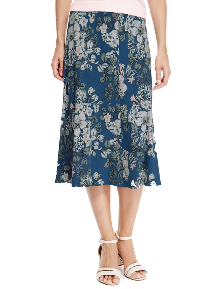 Floral A-Line Skirt 1 of 3