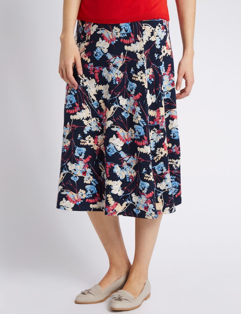 Floral A-Line Skirt 1 of 3