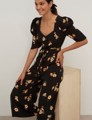 belted cropped jumpsuit