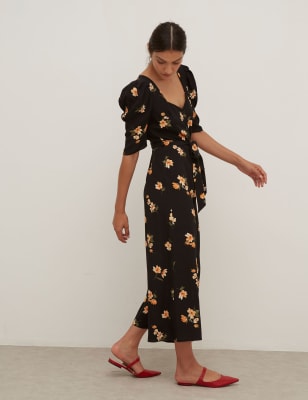 belted cropped jumpsuit