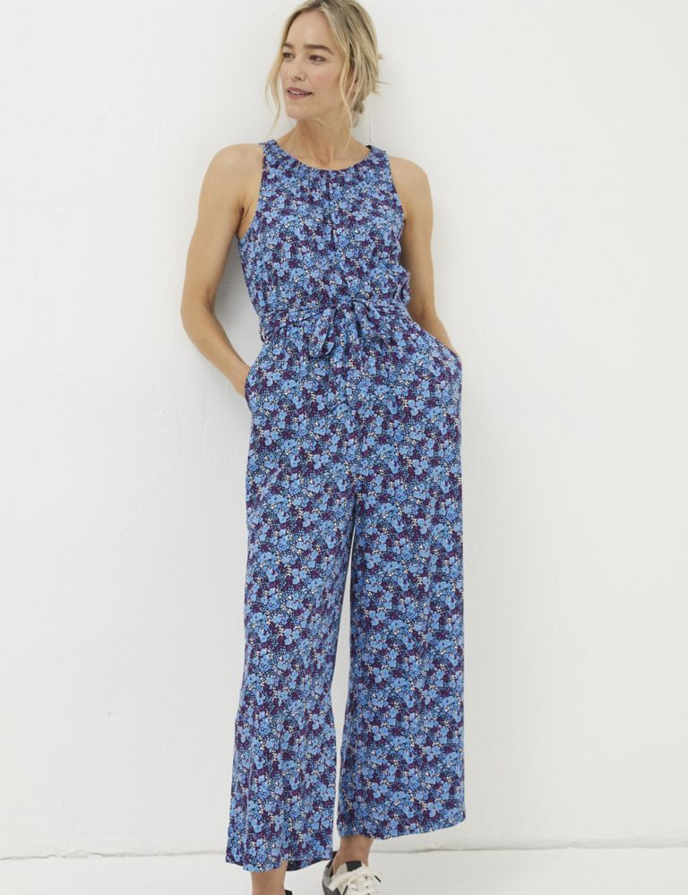 Floral Belted Cropped Jumpsuit 1 of 6