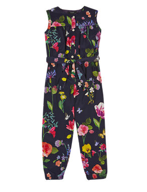 Floral Belted Jumpsuit (1-7 Years) Image 2 of 3