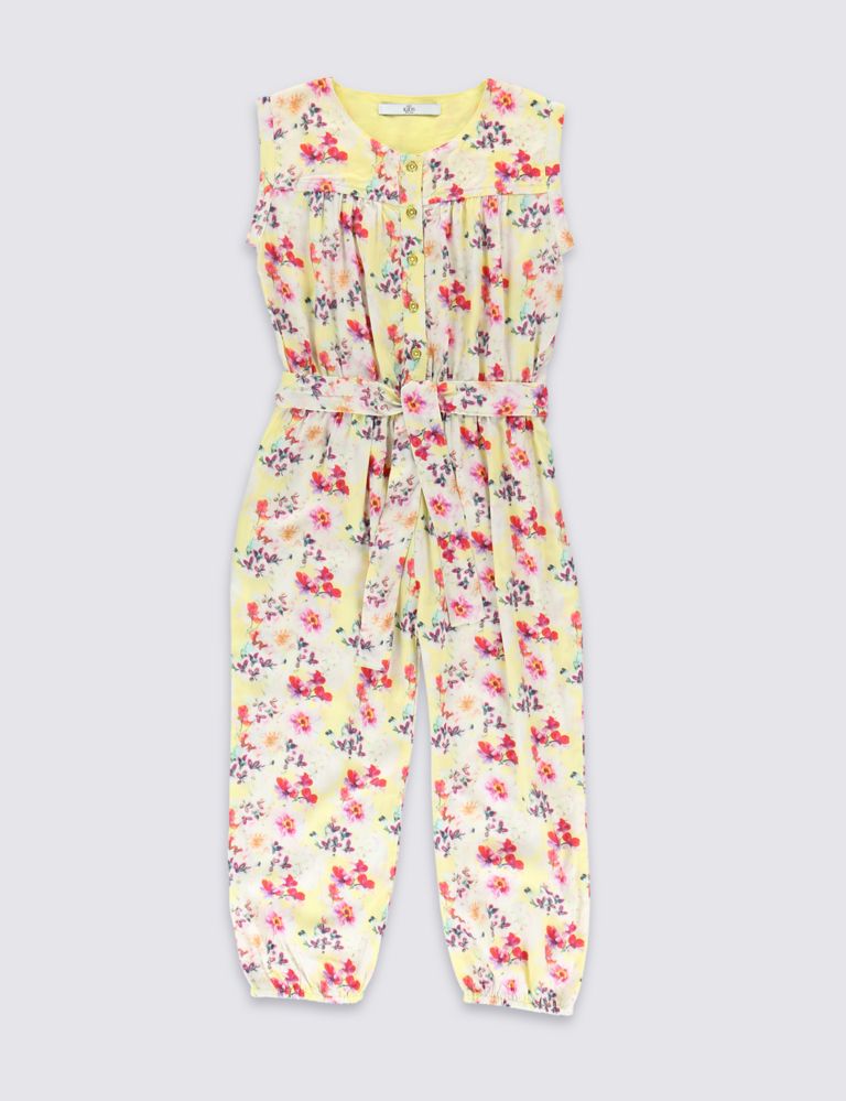 Floral Belted Jumpsuit (1-7 Years) 2 of 3