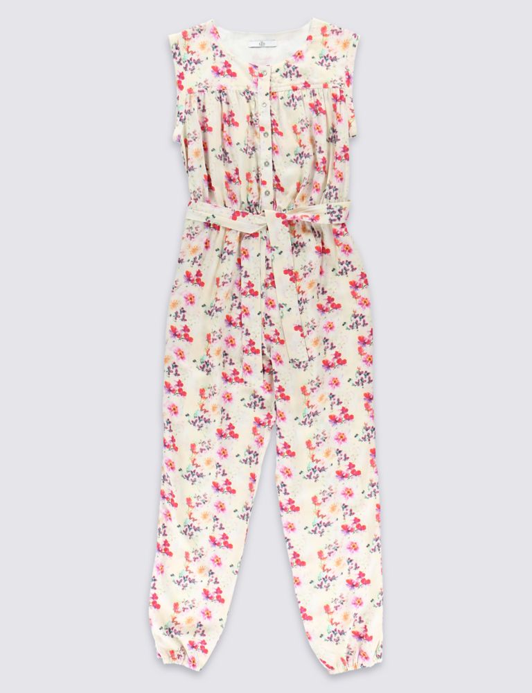 Floral Belted Jumpsuit (5-14 Years) 2 of 3