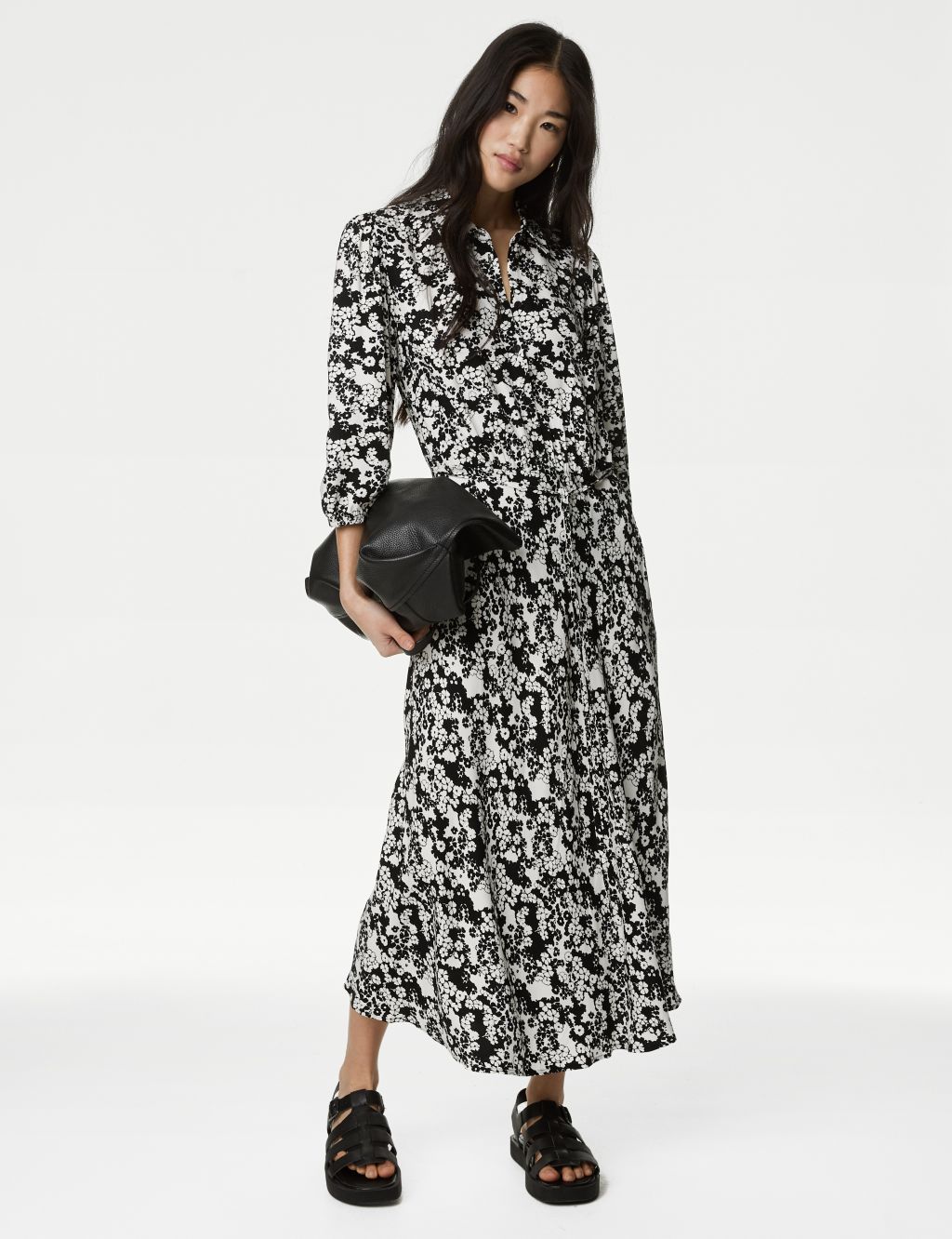 Floral Belted Midaxi Shirt Dress 3 of 4