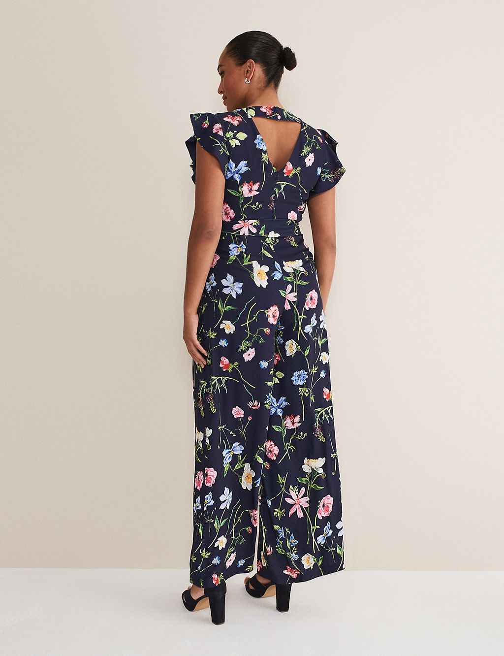 Floral Belted Wide Leg Waisted Jumpsuit 2 of 6