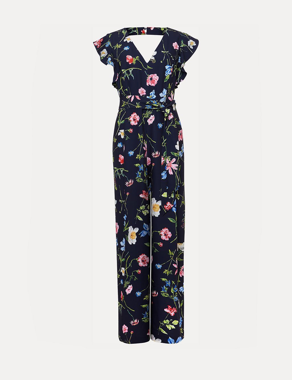 Floral Belted Wide Leg Waisted Jumpsuit 1 of 6