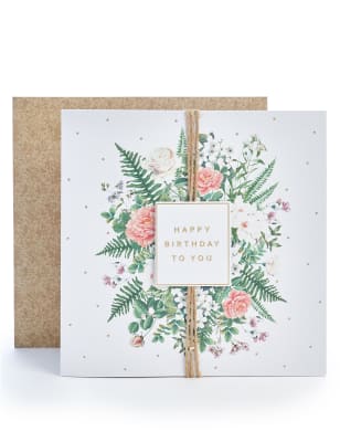 Floral Birthday Card | M&S