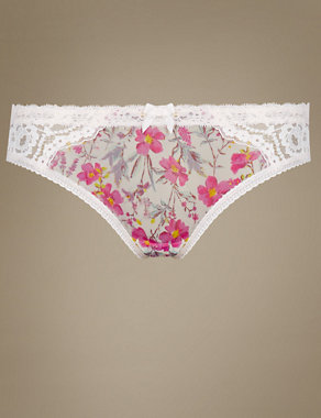 Floral Brazilian Knickers Image 2 of 3