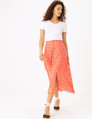 marks and spencer floral skirt