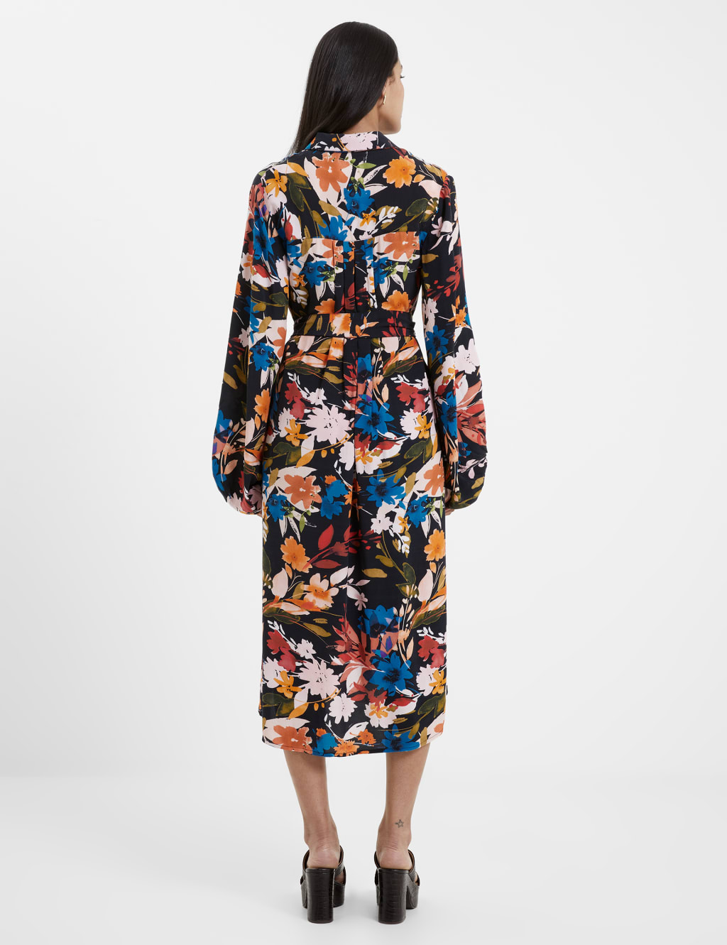 Floral Button Through Midi Shirt Dress 4 of 4