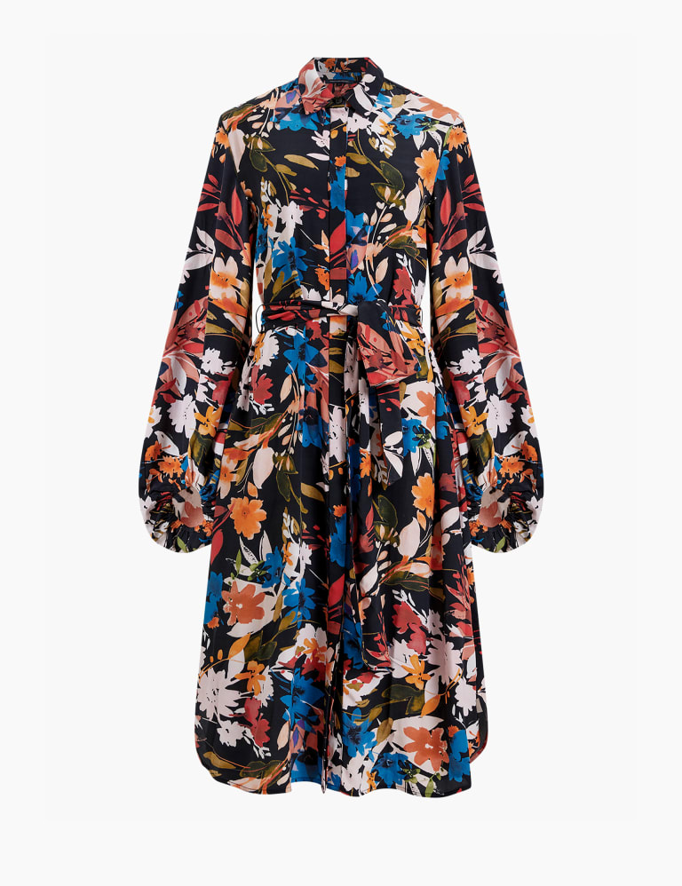 French connection midi shirt floral clearance bloom dress