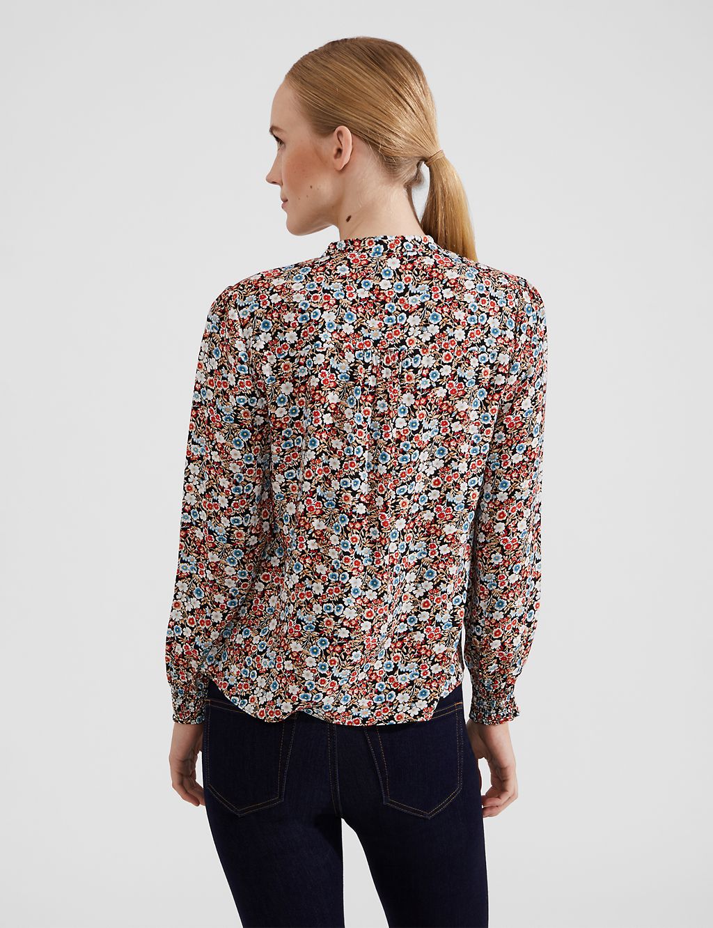 Floral Collared Round Neck Blouse 6 of 7