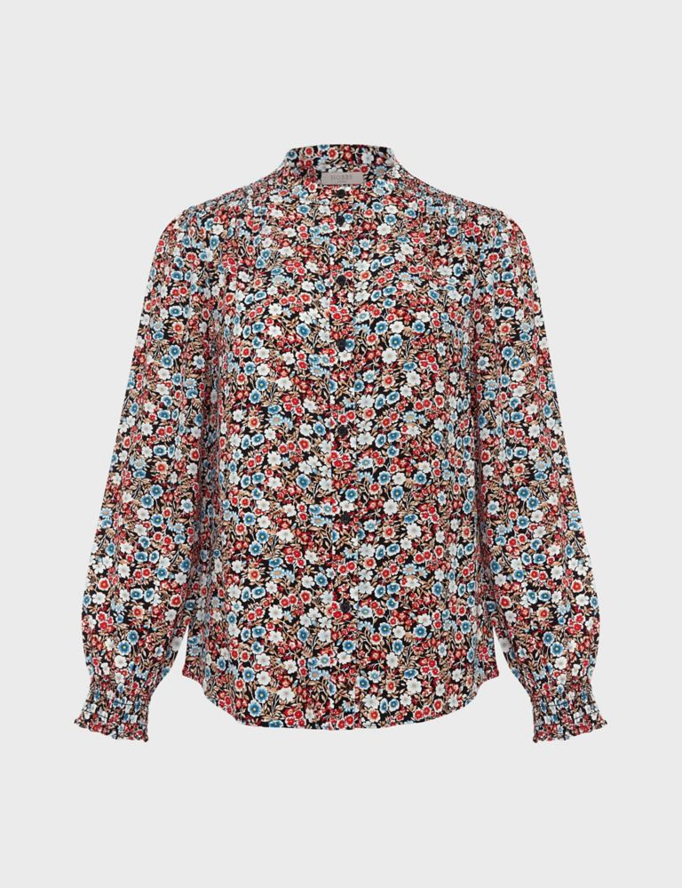 Floral Collared Round Neck Blouse 2 of 7