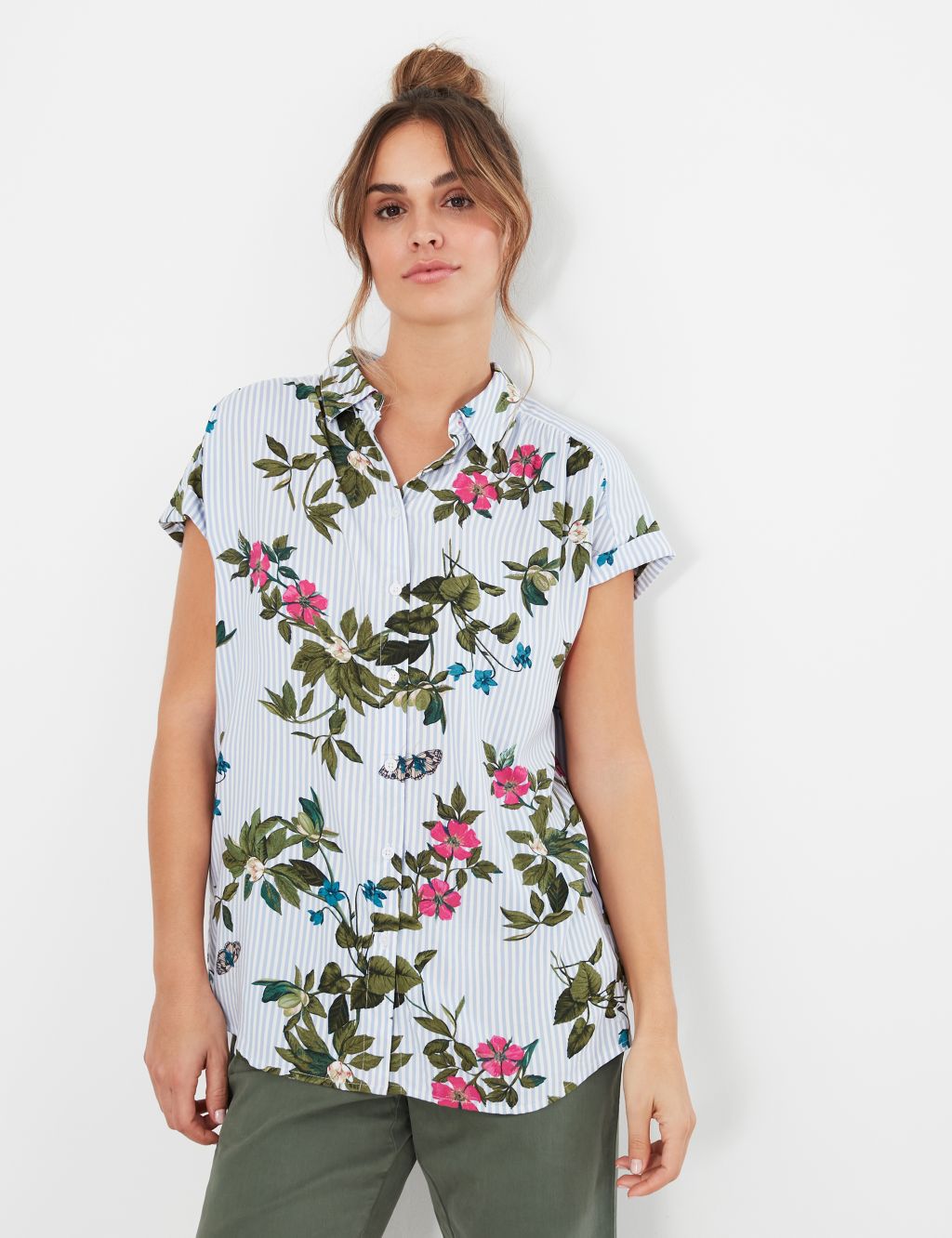 Floral Collared Short Sleeve Shirt | Joules | M&S