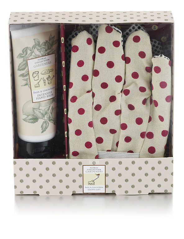 Floral Collection Garderners Balm & Glove Gift Image 1 of 2