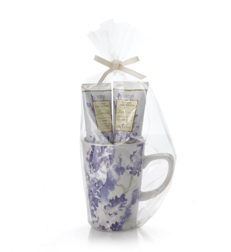 Floral Collection Lavender Mug Gift Set 1 of 2