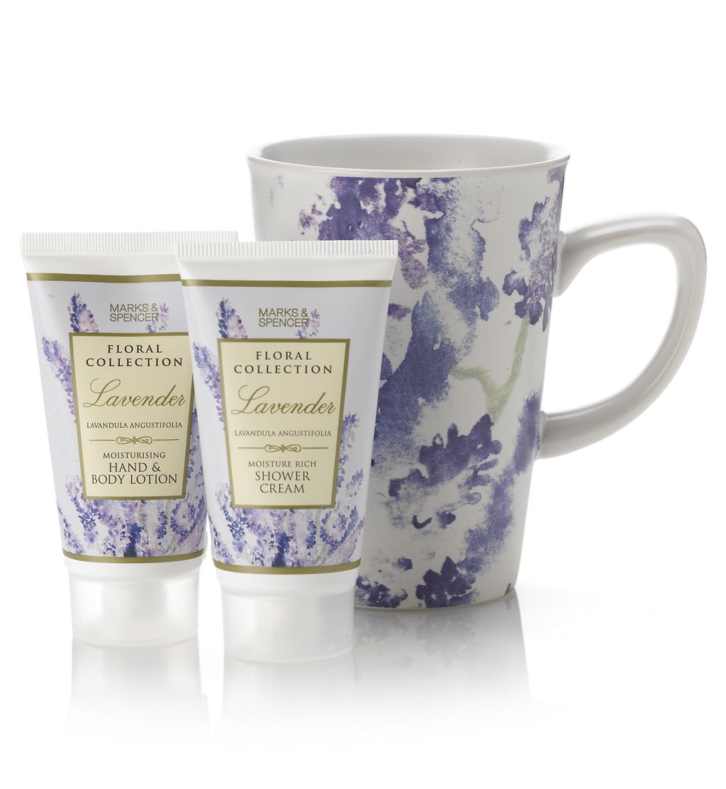 Floral Collection Lavender Mug Gift Set 2 of 2