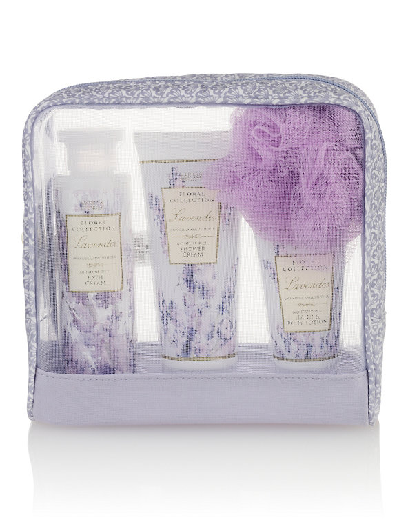 Floral Collection Lavender Toiletry Gift Bag Image 1 of 2