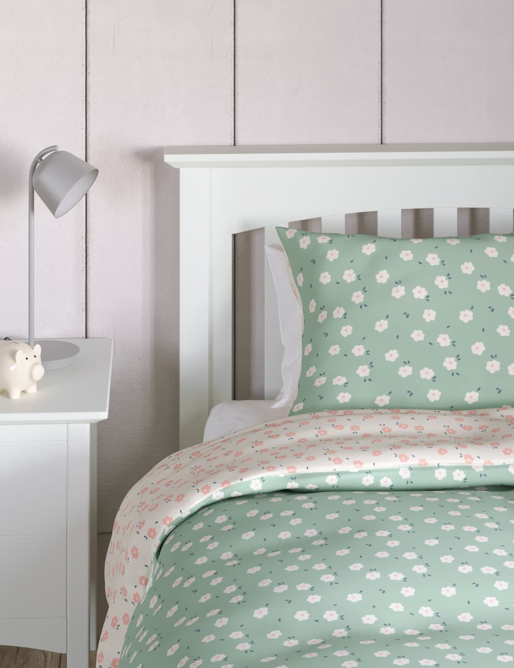 Floral Cotton Blend Bedding Set M&S Collection M&S