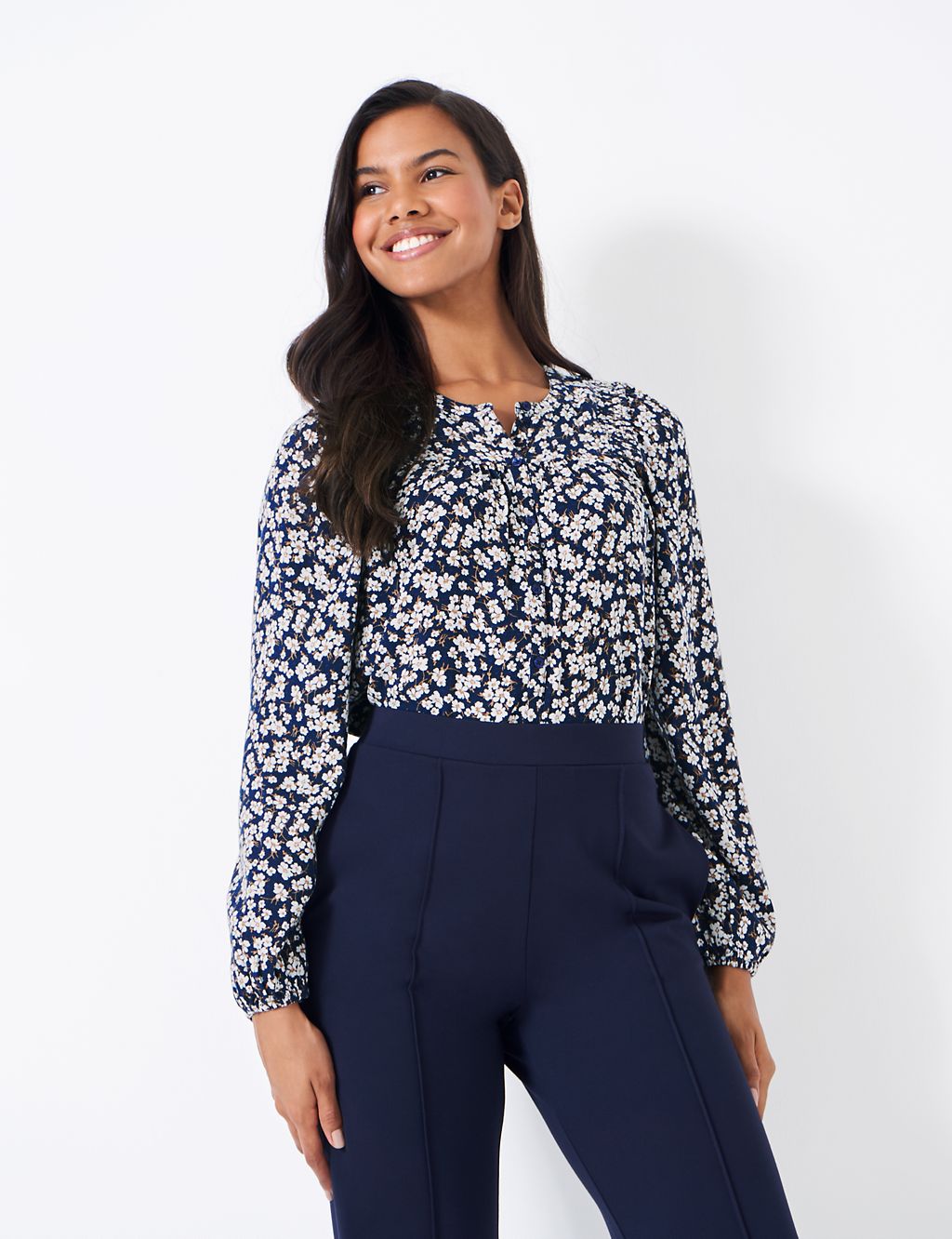 Floral Crew Neck Blouse 3 of 5