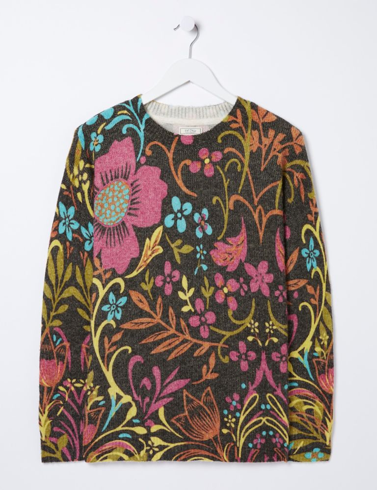 Floral Crew Neck Jumper with Wool 2 of 5