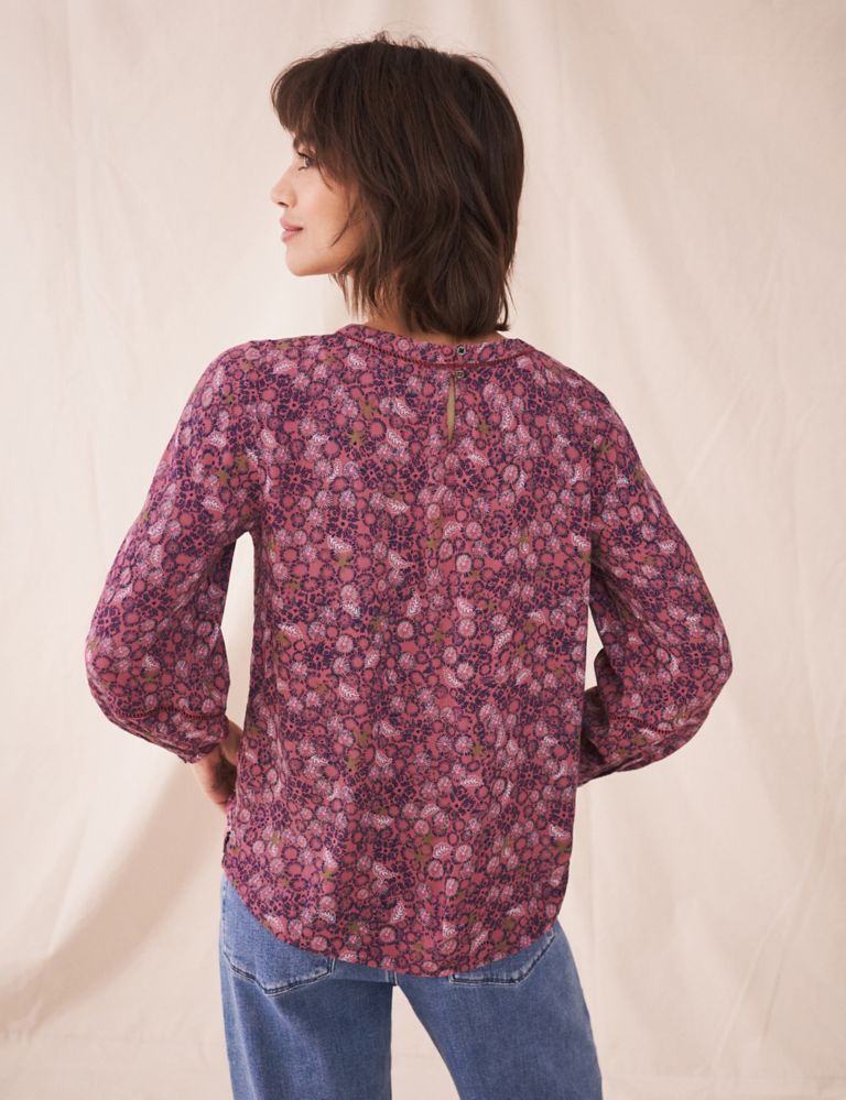 Floral Crew Neck Long Sleeve Top 3 of 5