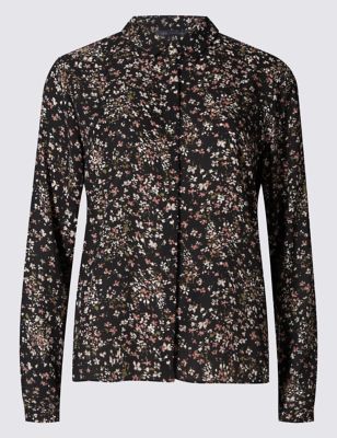 Floral Cropped Boxy Shirt Image 2 of 3