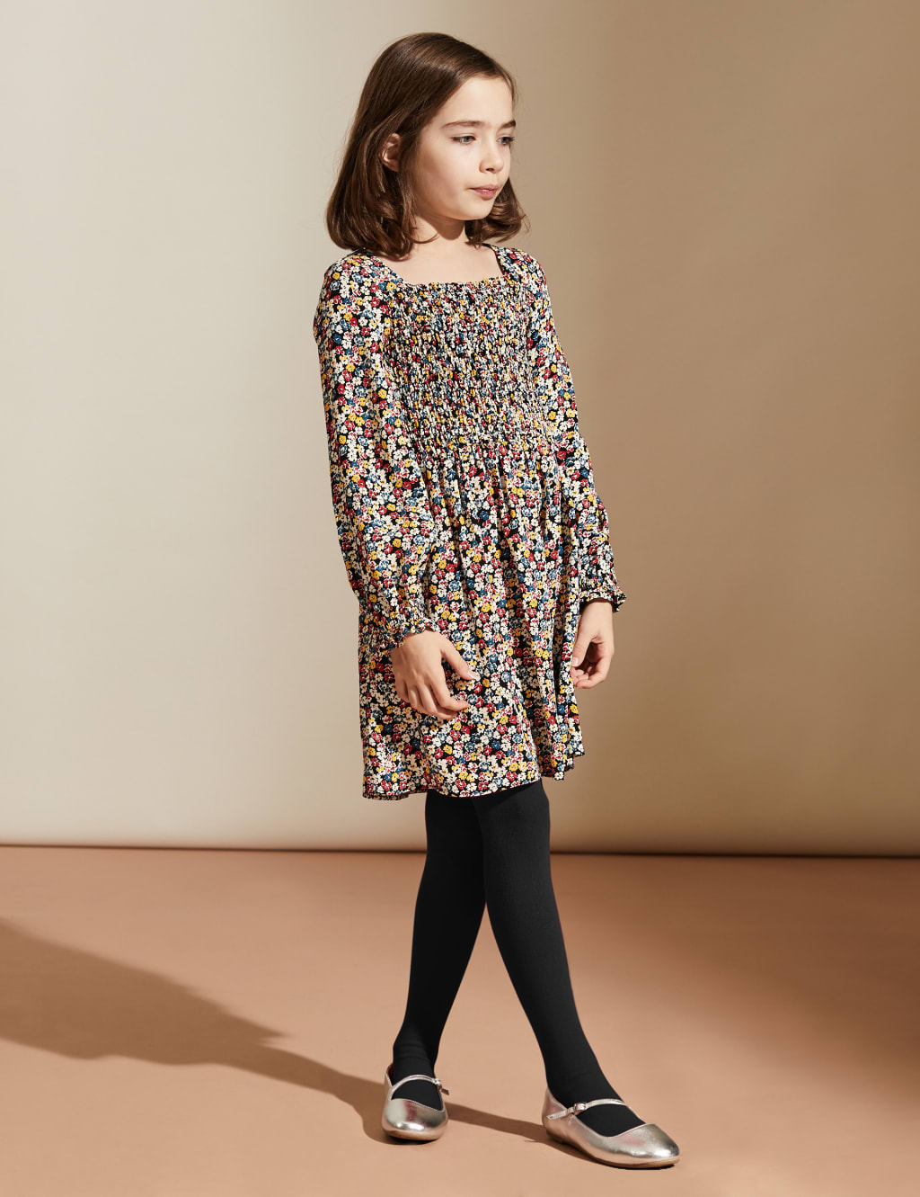 Floral Ditsy Shirred Dress (6-14 Yrs) | M&S X GHOST | M&S