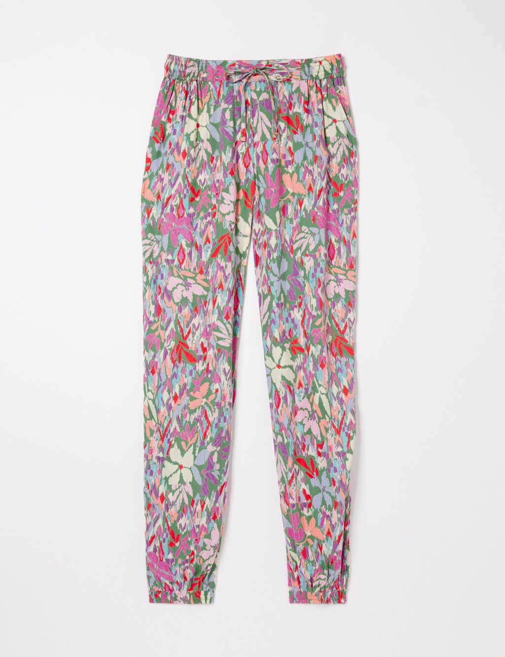 Floral Drawstring Cuffed Trousers 1 of 4