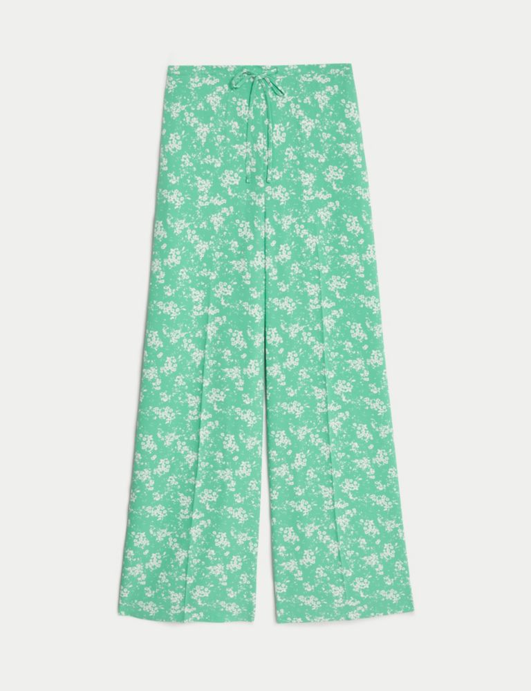 Floral Drawstring Wide Leg Trousers 2 of 6