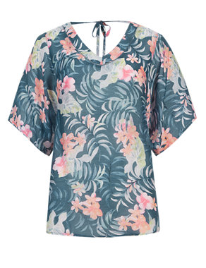 Floral Easy to Iron Blouse with Silk Image 2 of 4