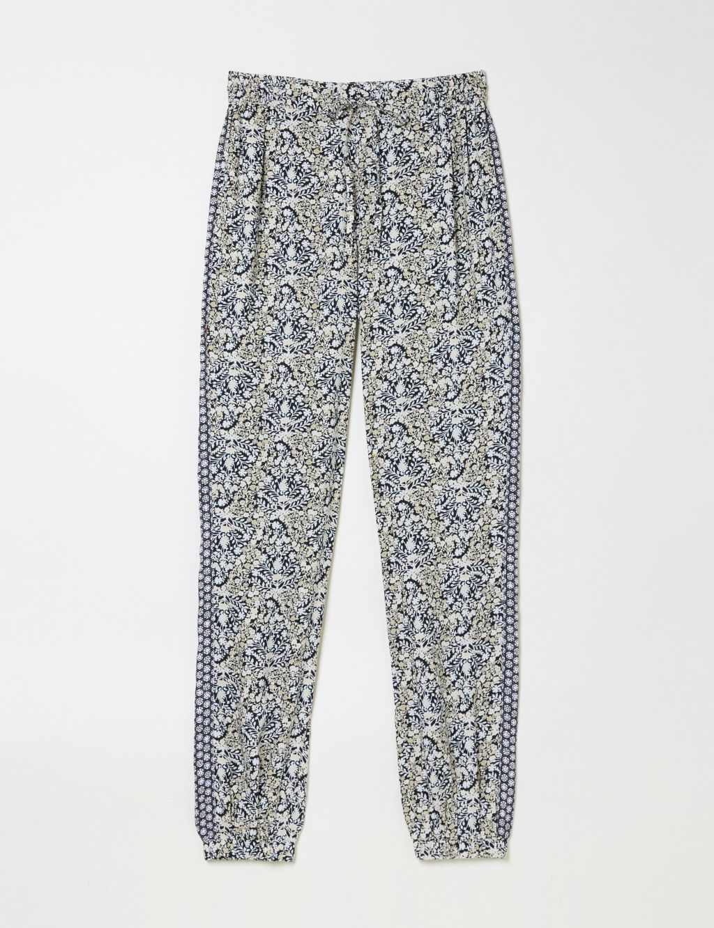 Floral Elasticated Waist Cuffed Trousers 1 of 5