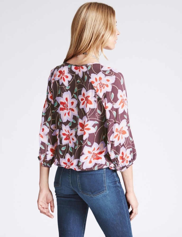 Floral Embroidered Bubble Blouse 4 of 4