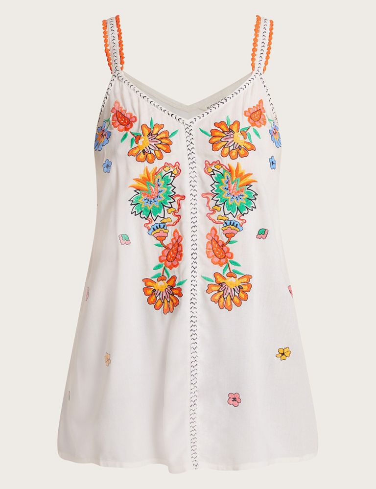 Floral Embroidered Cami Top 2 of 5