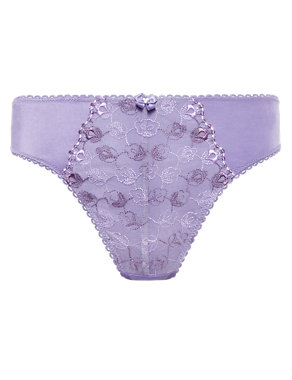 Floral Embroidered High Leg Knickers Image 2 of 4