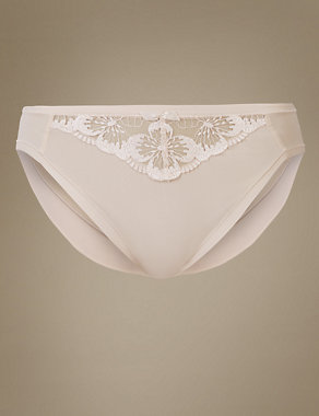 Floral Embroidered High Leg Knickers Image 2 of 3