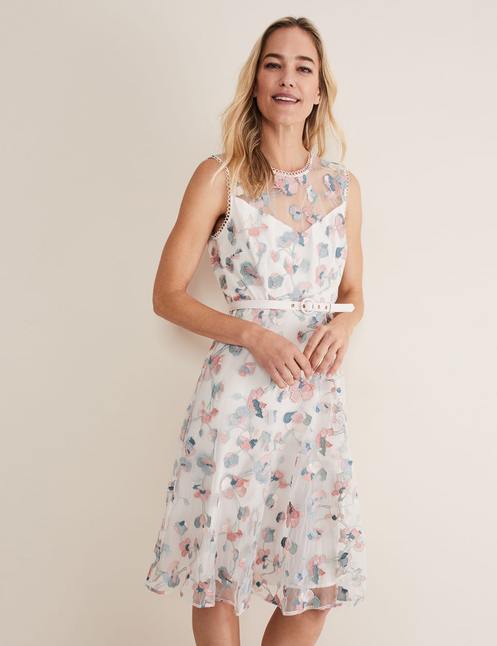 Phase eight felice store embroidered dress