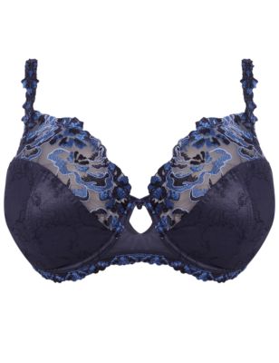 Floral Embroidered Non-Padded Balcony DD-GG Bra Image 2 of 4