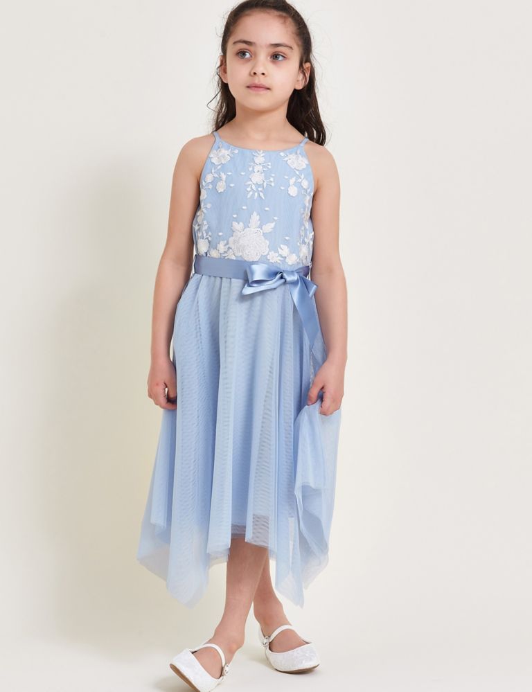 Floral Embroidered Tulle Occasion Dress (2-13 Yrs) 4 of 4