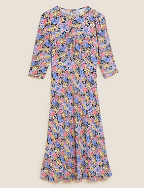 Floral Empire Line Midi Tea Dress Image 2 of 6