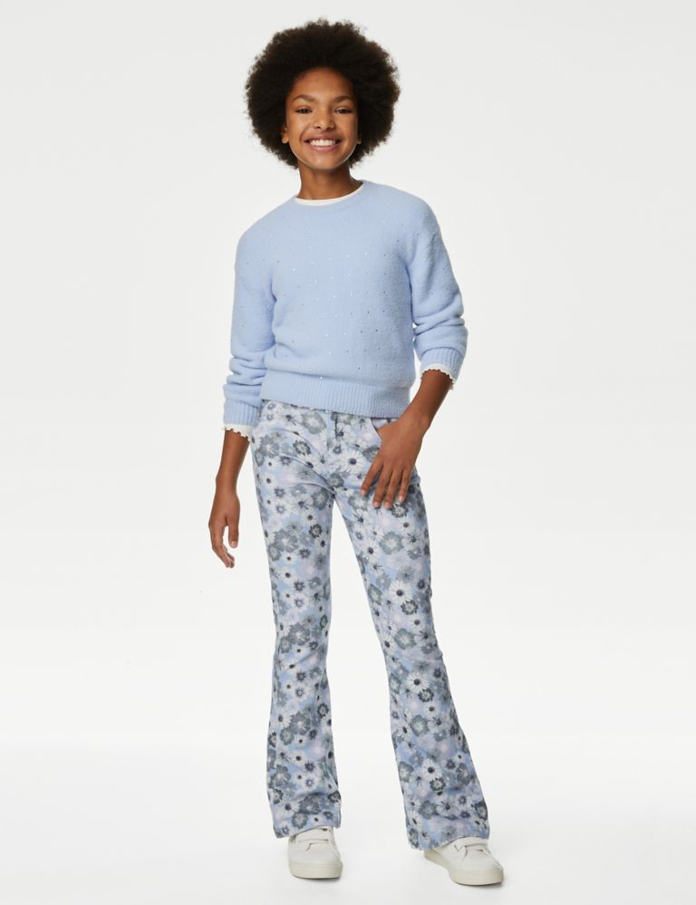 Floral Flared Jeans (6-16 Yrs) | M&S Collection | M&S