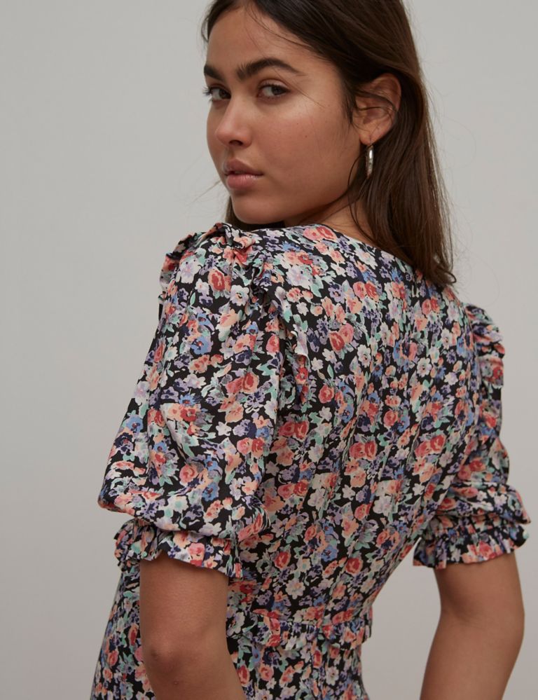 Floral Frill Detail Midaxi Tea Dress | Nobody's Child | M&S